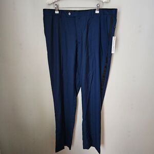 Paisley & Gray Pants Blue Black Stripe Slim Fit Business Casual Formal 36x32